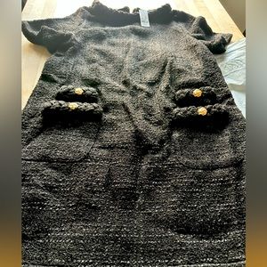 NY&CO Lena Short Sleeve Braided Tweed Mini Dress